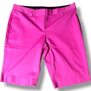 Express Design Studio Chic Bright Pink Soft Cotton Women's Bermuda Shorts
